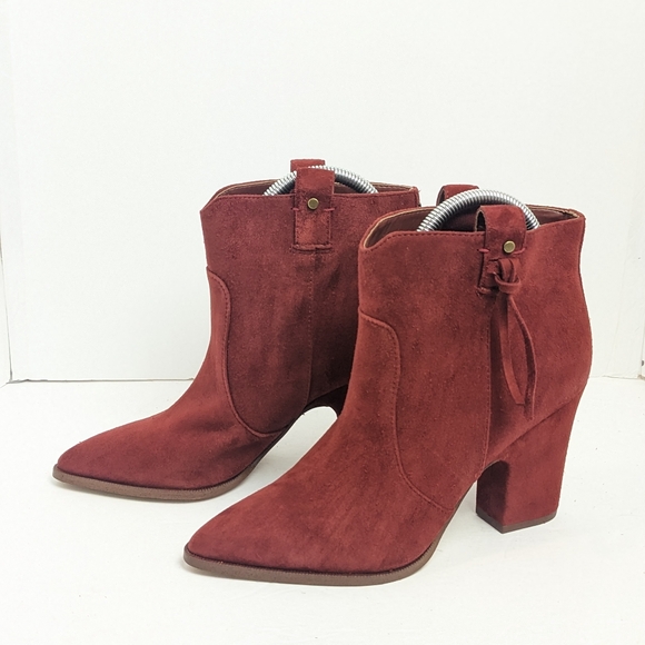 Sam Edelman red suede ankle boots - Picture 15 of 16